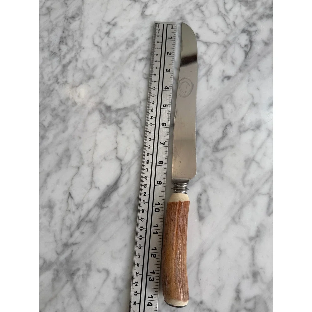 Lewis Rose & Co Sheffield England Larko Stag Horn Handle Stainless Steel Knife